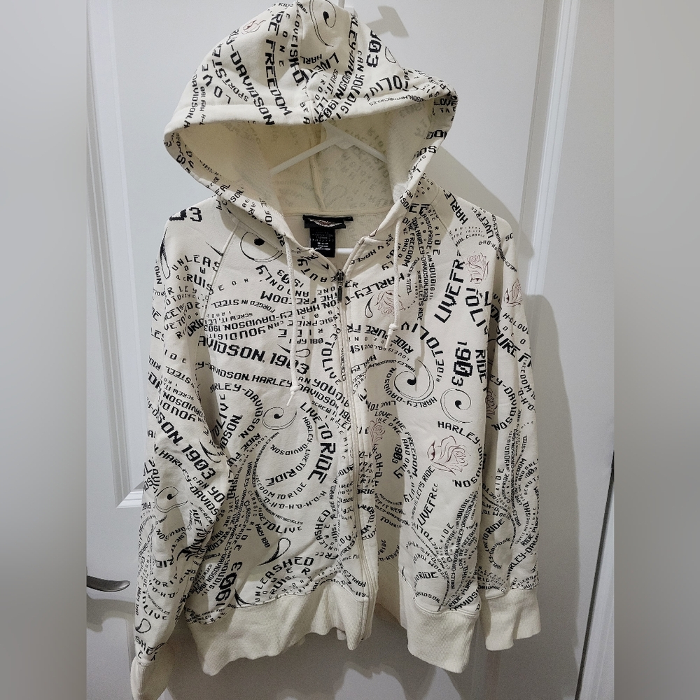 Harley-Davidson Graphic Hoodie - Cream